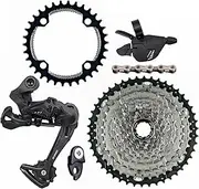 YEJIANGHUA A7 10 Speed Shifter + Rear Derailleurs + 42/46/50T ZRACE Cassette / BCD104 Chainrings + Chain Groupset, PCR Beyond M6000 (Color : 46T Cassette, Teeth : BCD96 34T)