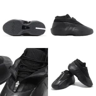 【adidas 愛迪達】籃球鞋 Crazy IIINFinity 男鞋 女鞋 黑 Triple Black 拉鍊 休閒 愛迪達(IE7689)