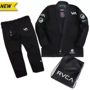 Men's Black BJJ Suit - SHOYOROLL Cut RVCA 450 GSM Uniform, Pearl Weave Batch 60