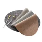 Anti-scalding Table Mats Simple Design Dining Waterproof Pvc Woven Coasters Set