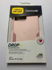 OtterBox - Pink Commuter Antimicrobial Case for Apple iPhone 12 Pro Max