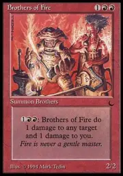 1x Brothers of Fire The Dark MtG Magic Red Uncommon 1 x1 Card Cards