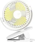 Stroller Fan Clip on Desk Fan, 4000mAh Battery Operated Fan, Quiet & Narrow Slot