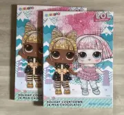 2 Girls LOL Surprise Winter Christmas Advent Milk Chocolate Countdown Calendar