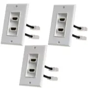 3x 2 Port HDMI Wall Plate Audio Video Cable Coupler w/ Ethernet 4K HDTV ARC