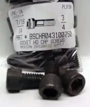 7/16-14x3/4 Hex Socket Head Cap Screws Alloy Steel Black (100)