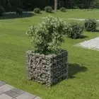 Gabion Planter Galvanised Steel Colour Silver