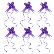 40Pcs 2.8" Pull Bows Present Wrapping String Bows Gold Thread Style Dark Purple
