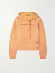 [Acne Studios] Acne Studios - Printed Heat-reactive Organic Cotton-jersey Hoodie - Orange - small small Orange