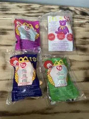 2000 McDonalds Happy Meal Toys Ty Beanie Babies Lot of 4 Sealed