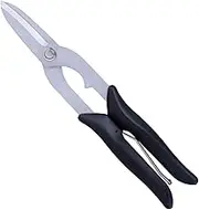 ALLEX Sheet Metal Cutter Straight Cut 9.5 Inch, Japanese Steel Metal Shears Heavy Duty Spring Loaded, Made in JAPAN, Straight Blade/Straight Cutting, Black