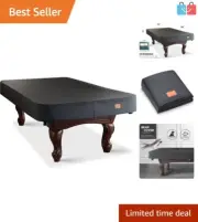 Heavy-Duty Waterproof Leatherette Pool Table Cover 8ft - Elegant Protection