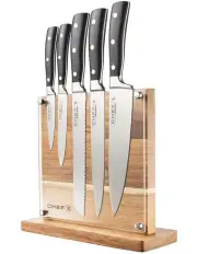 [ChefX] Teilen 6 Piece Knife Block Stand Set in Black