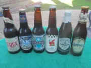6 vintage rare BEER BOTTLES & Caps - OLD DOMINION / NEW KNOXVILLE Old Pal +