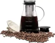 COLD BREW COFFEE Maker:Ice Coffee & Ice Tea Brewed.Borosilicate Glass Suitable f