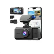 REDTIGER A6 4K Dash Cam Built-in 5.8Ghz WiFi GPS Car DVR 3 Channel Cameras