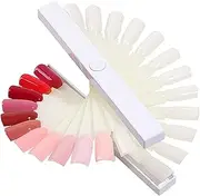 EPIGEIST 1 Set Nail Color Cards Display Plate Fan Shaped Nail Art Polish Holder Lightweight Durable for Showcasing Color Options to Clients