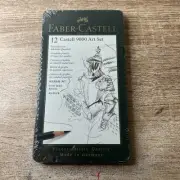 Faber-Castell CASTELL 9000 Art Set Graphite Drawing Sketching Pencils 12 in Tin