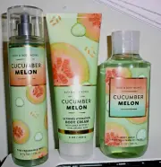 Bath & Body Works CUCUMBER MELON NEW 2023 Gel, Body Cream, Mist - SAVE $32.78