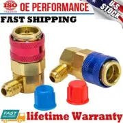 2PCS AC A/C Manifold Gauge Conversion Kit High Low Quick Connector Adapter (for: BMW)