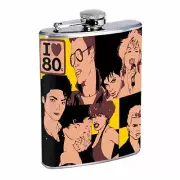 80's Images D6 Flask 8oz Stainless Steel Hip Drinking Whiskey Pop Images
