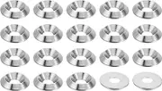 uxcell M6 Finish Countersunk Washer, 20pcs 18mm Dia. 3.5mm Tall Solid 304 Stainless Steel CNC Finish Cup Washer Screw Head Gasket for Industrial Construction