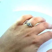NIB EFFY sterling silver and diamond evil eye ring size 6 $490 retail