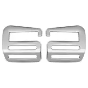 1 Pair g Hook Webbing Slide Buckles 32mm Metal g Hooks Webbing Clips Silver
