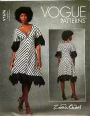 Vogue V1676 Misses 6 to 14 Zandra Rhodes bias cut Dress Sewing Pattern
