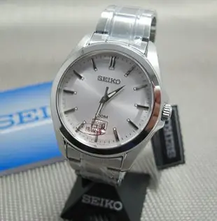 SEIKO  WATCH 精工都市風格大日期視窗石英錶-銀 / SUR007P1