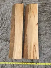 Red Stemmed Iron Bark Eucalyptus Live Edge Reclaimed Curly Wood 2@24x3-5x7/4"