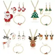 Geometric Pattern Necklace Bracelet Jewelry Sets Women Accessory Jewelry Set 5pc