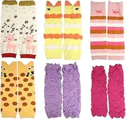 kilofly Girls Toddler Cozy Soft Leg Warmers, Set of 6 Pairs