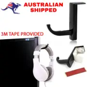 Clever Mount Tape Dual Headset Holder Headphone Hanger Stand Under Desk Hook