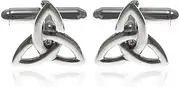 [Alexander Castle] Sterling Silver Celtic Trinity Cufflinks with Gift Box