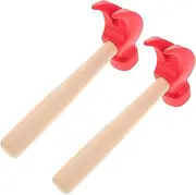COSMEVIVI 2Pcs Creative Hammer for Handmade Simulation Wood Hammer Ideal for Playtime Learning & Imaginative Play Safe and Hammer