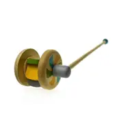 Kaper Kidz Push Along Calm & Breezy Olive Tumbler Wooden Children's Toy 12m+