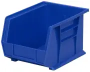 Blue Stackable Storage Bins 11x8x7 Heavy Duty Multi Purpose Organizer Bin