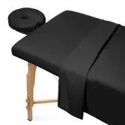 3-Piece Flannel Massage Table Sheet Set - Soft Cotton Facial Bed Cover - Include