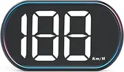 Oimzzr Heads-Up Display Digital ometer GPS KMH ometer for Car Trucks Plug and Play Large Screen High-Definition Display Black Type 2-White Word-KMH