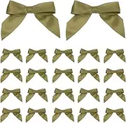 uxcell 2" Satin Ribbon Bow, 50 Pcs Mini Bows with Double-Sided Tape Self Adhesive for DIY Craft Gift Wrapping Treat Bags Decoration, Gold
