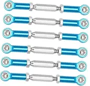 ERINGOGO 6pcs 71mm Length-Adjustable Pull Rod Aluminum Alloy Rc Pull Rod for Turnbuckle Rod Linkage Long Steering Rod for Rc Vehicles