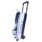 Epic 3 Ball Flash Triple Tote Deluxe White Clear Top Bowling Bag
