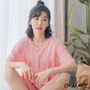 波蕾妮｜小花美夢 舒適棉質兩件式睡衣XXL【M3641】哺乳衣 居家服 休閒服 加大尺碼 月子衣 孕婦裝 10/28