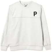 Puma Youth CLOUDSPUN Patch Crewneck Slate Sky/Heather Outerwear Junior XL