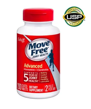 維骨力紅瓶Schiff Move Free 200顆 || 美國好市多代購 || 葡萄糖安與軟骨素 || 膝蓋保健的好幫手/益節 『現貨不必等』