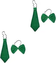 [SAFIGLE] 2 Sets Patrick's Day Bow Tie Set Men's Necktie for Party Sequin Tie for Celebrations