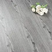 FunStick 6"x36" 30 Sheets Peel and Stick Floor Tile Waterproof Grey Wood Look Vinyl Flooring Planks for Walls, Bathroom, Kitchen, RV