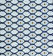 BALLARD INSIDEOUT PERFORMANCE GEOMETRIC UPHOLSTERY FABRIC SOMBRA ATLANTIC 4.25 Y