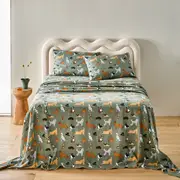 MyHouse Printed Flannelette Sheet Set - Dogs - Queen